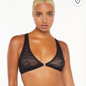 Savage X Fenty Shimmer Flocked Logo Bralette
